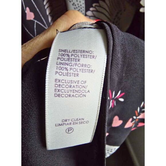 Rebecca Minkoff Blouse I Large I Cold Shoulder Shirt Top V Neck Lace Birds Black - Picture 7 of 7